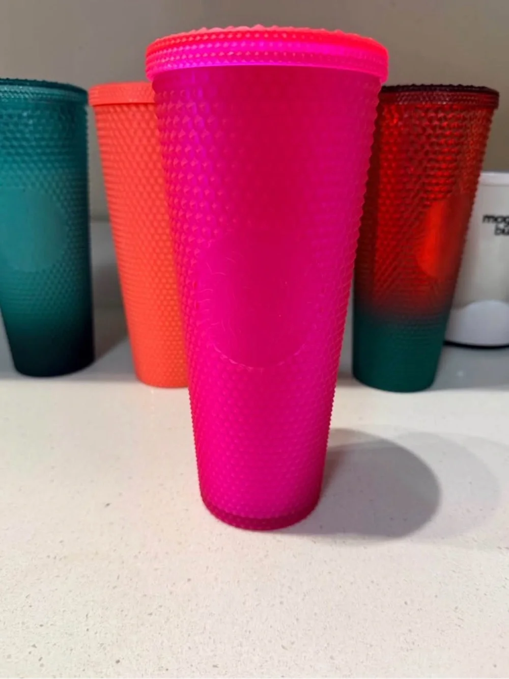 Starbucks Textured Ombre Tumbler Set - Teal, Coral, Hot Pink, Red